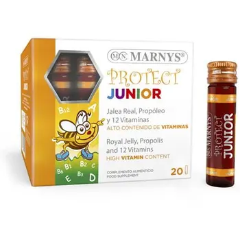 Chrániť, aby dieťa Junior MARNYS | Obranyschopnosť a imunitný systém a mládež | materská kašička, propolis a 12 vitamínov | 20 Ampulky